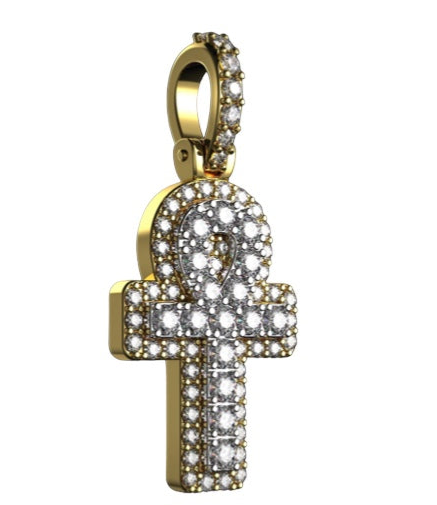 Ankh diamond pendant