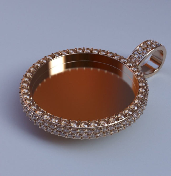 Small diamond picture pendant