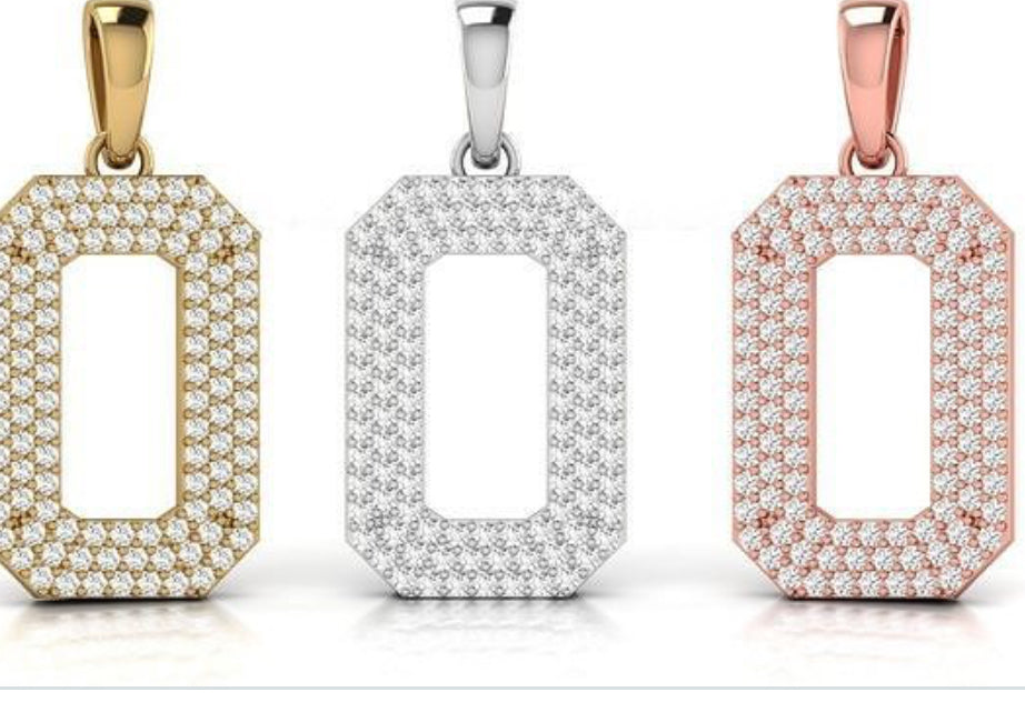 “0” number pendant