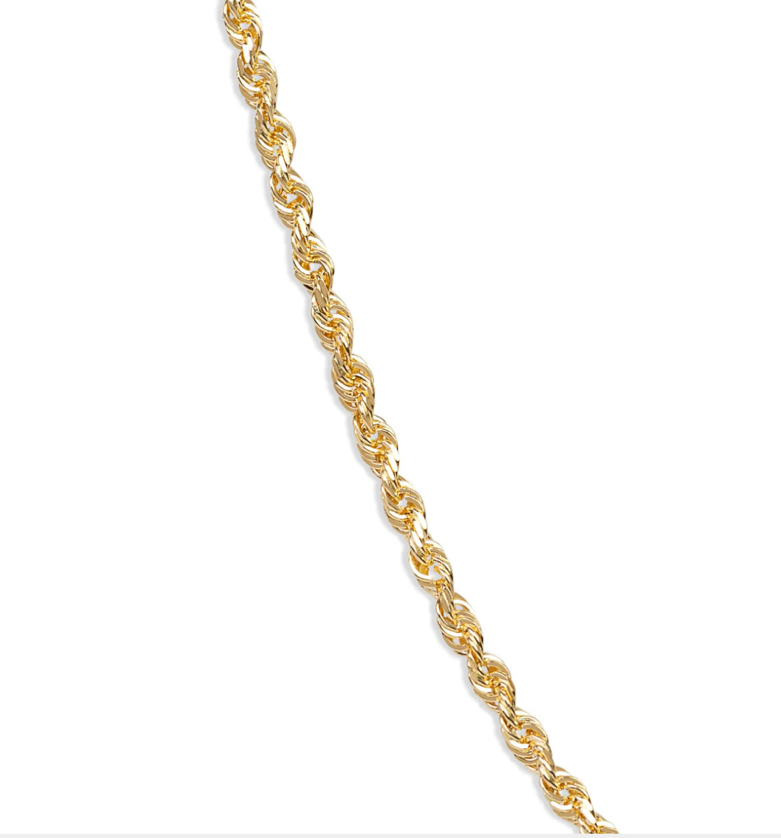 2MM 10K gold rope chain