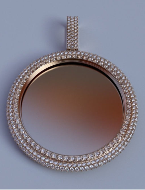 X-Large flower set picture pendant