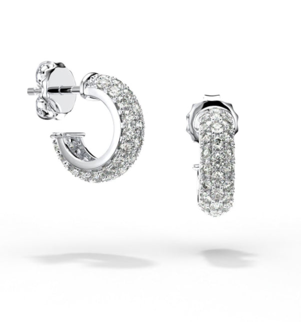 Small diamond hoop earrings