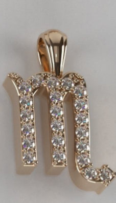 Scorpio zodiac diamond pendant