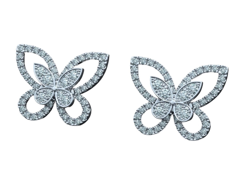 Butterfly diamond earrings