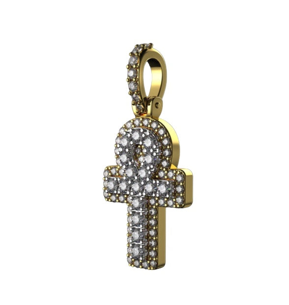 Ankh diamond pendant