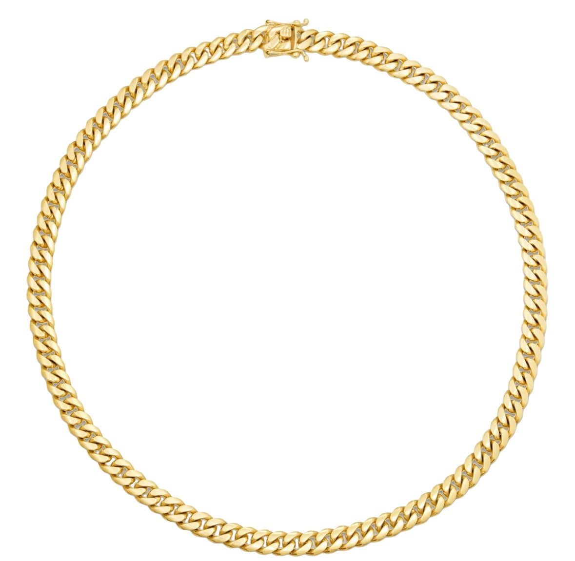6MM 14K SOLID yellow gold Cuban link