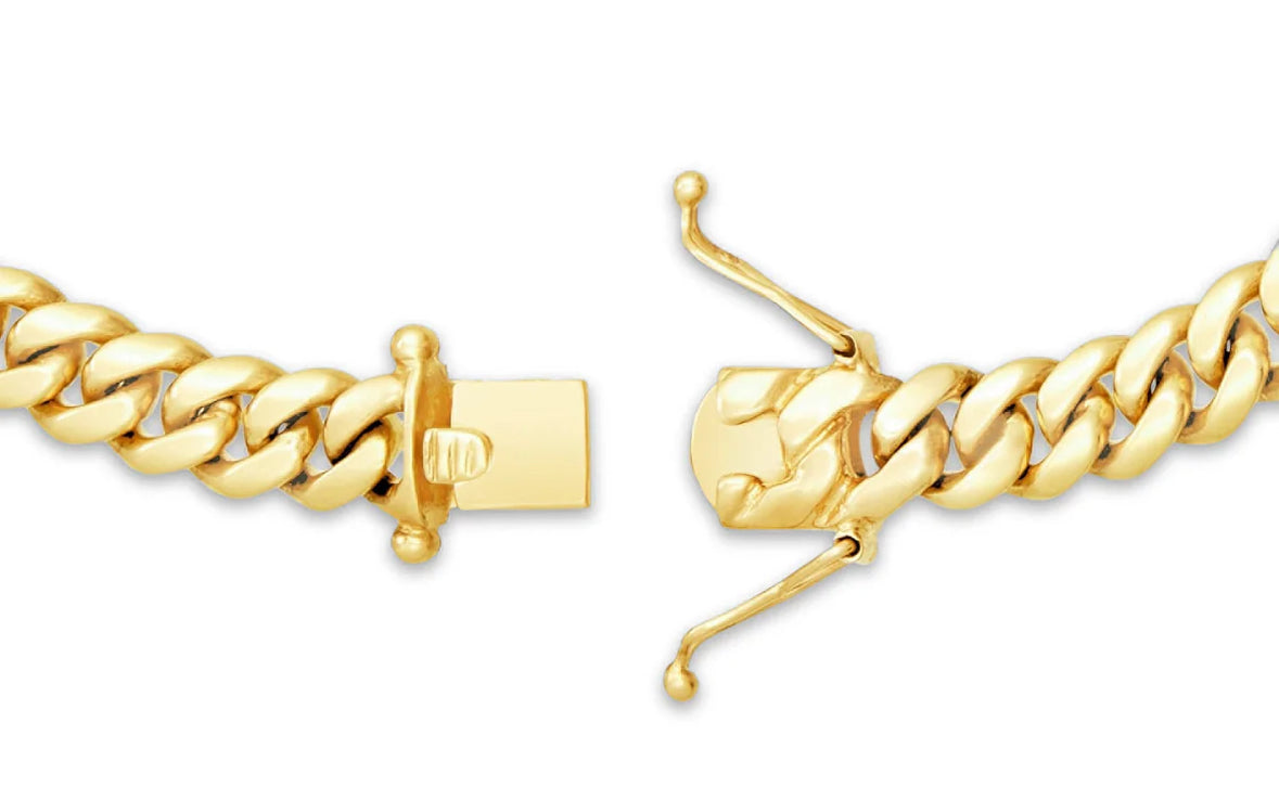 6MM 14K SOLID yellow gold Cuban link