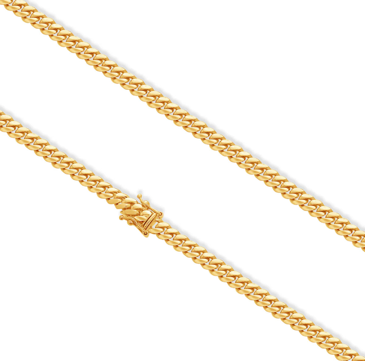 6MM 14K HOLLOW yellow gold Cuban link chain