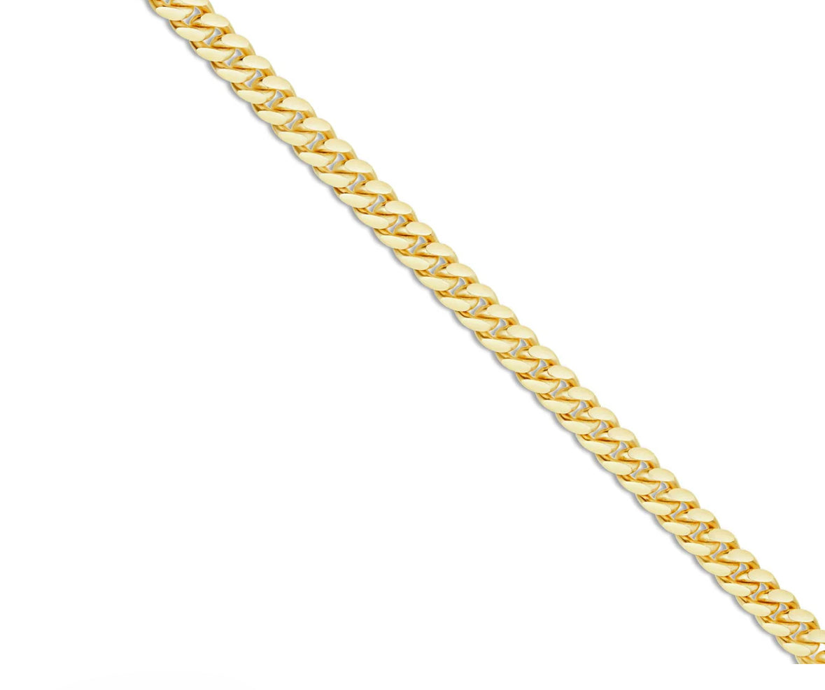 4MM 10K SOLID Cuban link chain