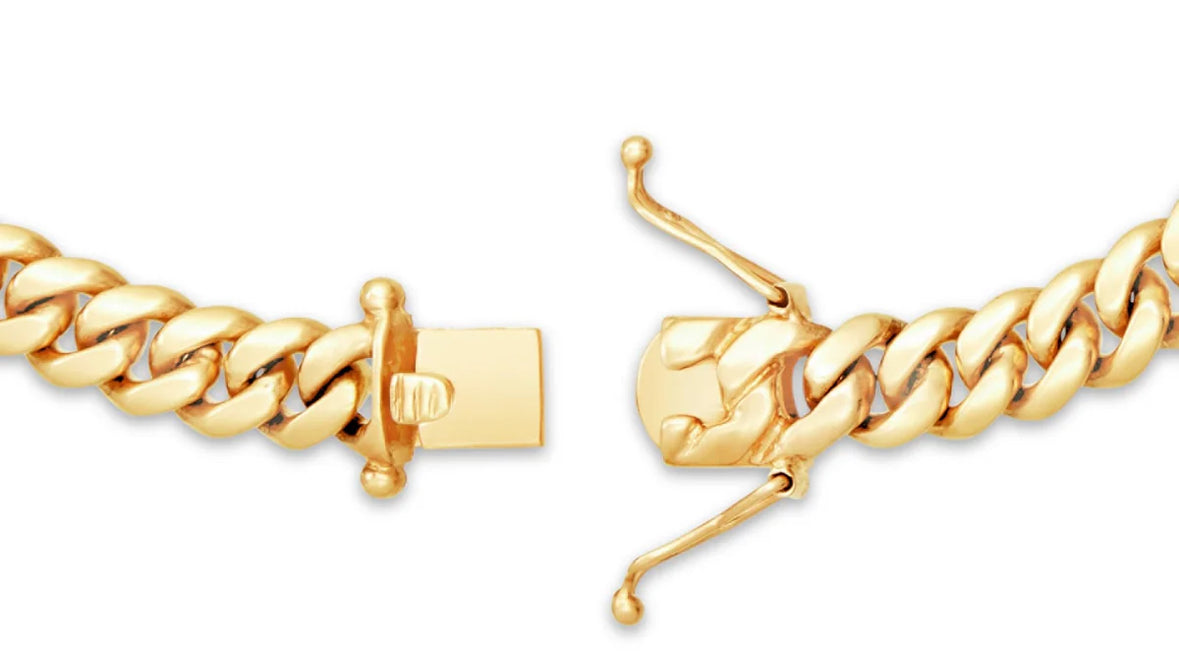 7MM 14K SOLID yellow gold Cuban links