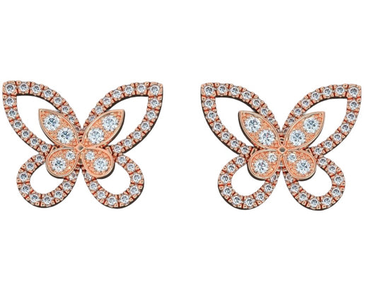 Butterfly diamond earrings
